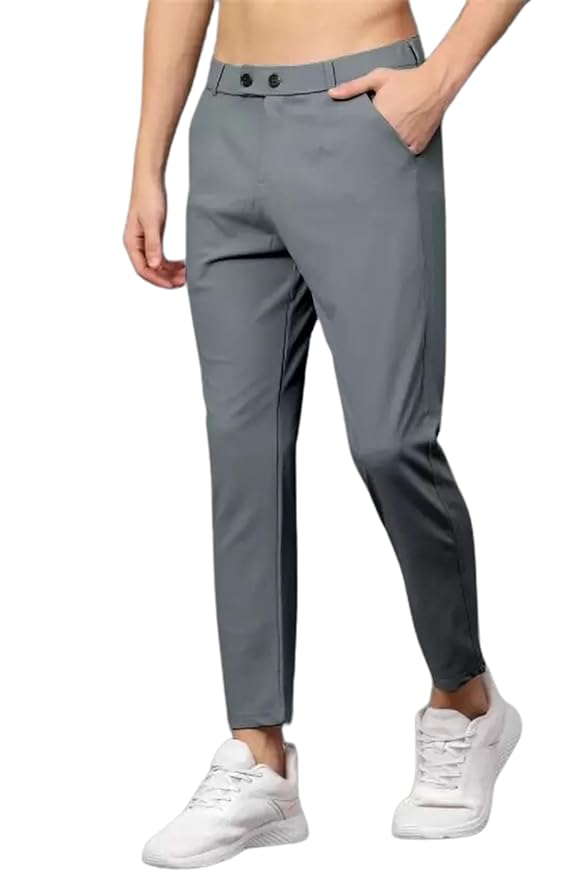 Men's Regular Fit Solid Lycra Blend Trouser for Men & Boys|Men's Trouser|Men's Casual Trouser