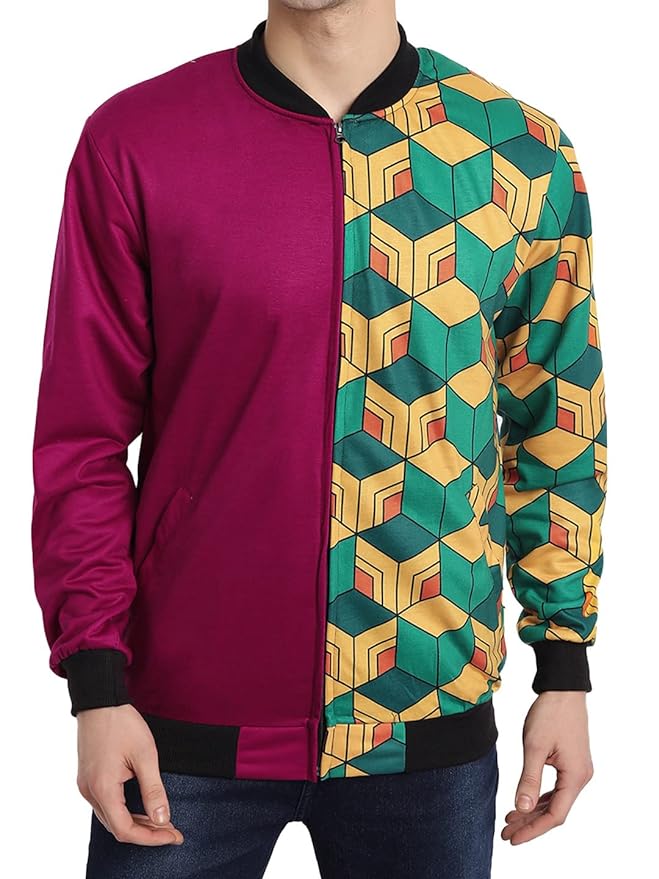 Demon Slayer Anime Jacket for Men and Women, Water Hashira Printed Cosplay Anime Bomber Jackets